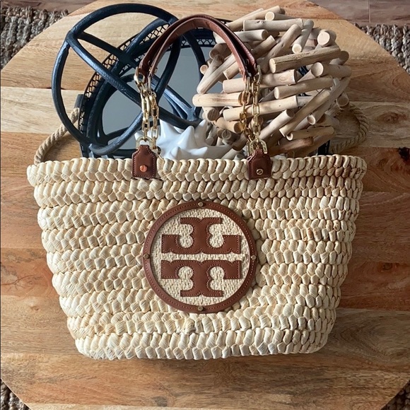 Tory Burch Audrey Straw Tote - Picture 2 of 12